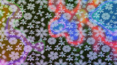 Raster illüstrasyonundaki çiçek desenli çizim. Suluboya tarzında gri renkte çiçekler.