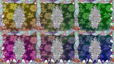 Şirin çiçekler. Satır seamless modeli. Rasterleştirme Trendy kumaş deseni.