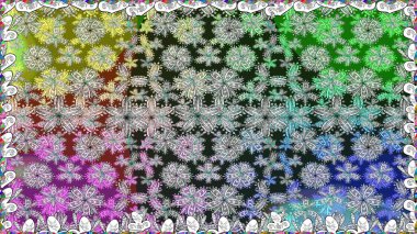 Küçük çiçekte güzel bir desen. Küçük renkli çiçekler. Çiçekli bahar çiçekleri. Motley illüstrasyonu. Moda baskıları için zarif bir şablon.