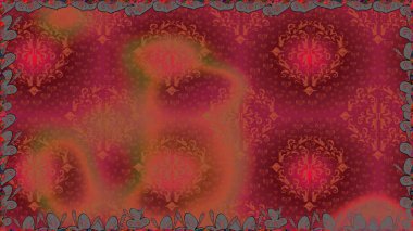 Kırmızı renkte sevimli çiçekler. Raster illüstrasyonu. Moda baskısı, albüm, ambalaj kağıdı ve duvar kağıdı için zarif dekoratif süslemeler. Küçük çiçekli basit, pürüzsüz desen..