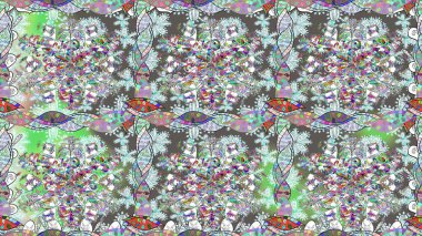 Tarafsız renklerde çiçekler. Hediye ambalaj kağıdı, tebrik kartları, posterler ve pankart tasarımı. Raster düz çiçekleri pürüzsüz desen.