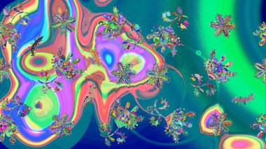 Mavi renkli çiçek desenli çizim. Suluboya tarzında mavi renkte çiçekler.