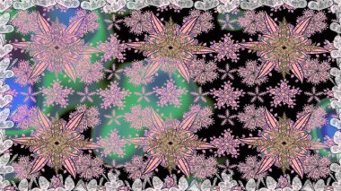 Çiçekli kusursuz retro desen. Tarafsız renklerde çiçekler. Renkli Yaz Temalı Kusursuz Arkaplan. Düz Çiçek Elementleri Tasarımı.