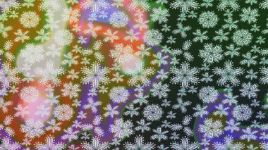 Çiçekler. Soyut etnik raster çizim kalıbı. Vadinin gri renkli çiçekleri.