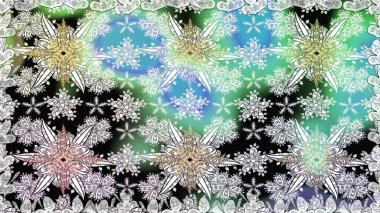 Raster illüstrasyonunda kusursuz çiçek deseni. Süslü kumaş deseni. Renkli Bahar Temalı Kusursuz Arkaplan. Düz Çiçek Elementleri Tasarımı.