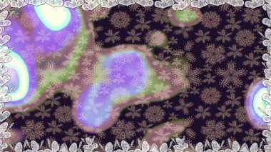 Sorunsuz çiçek desenli çiçekli, halk tarzında bırakır. Elle çizilmiş. Raster illüstrasyon.