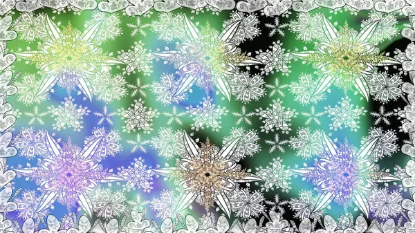 Doodle çiçekler ve dalları, otlar ve çiçekler. Elle çizilmiş. Raster resim. Güzel kumaş deseni.