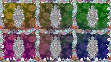 Şirin, zarif çiçekler Raster illüstrasyonu. Yapraklı kusursuz desen. Poster ya da kapak için arka plan. Tekstil için figür. Davetiye ve kartpostal tasarımı için dekoratif çiçek unsurları.