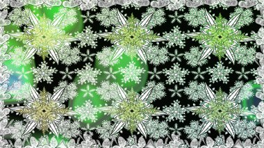 Zarif, parlak ve kusursuz yeşil çiçek desenli tasarım. Raster. Sabıka baskıları, bebek kıyafetleri, duvar kâğıtları, paket kutuları vb..