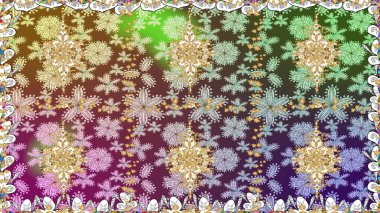Paisleys zarif çiçek desenli arkaplan duvar kâğıdı çizimi klasik stil, modern 3D çizgili sanat eseri altın ve nötr desenli çiçek yaprakları ve süslemeleri..