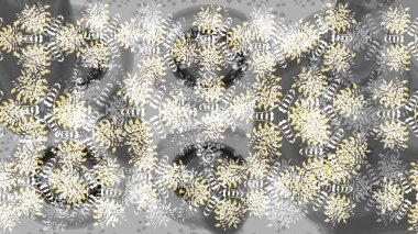 Düz renkli arka plan üzerinde izole kar taneleri tasarımı. Kar tanesi süs desen. Kar taneleri arka plan. Snowflakes desen. Raster illüstrasyon.