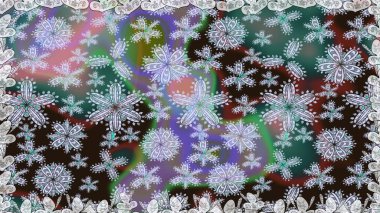 Tarafsız renklere karalamalar çizen kusursuz çiçek deseni. Raster illüstrasyonu.