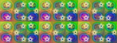 Noel süsleri ve Noel süsleri. Raster Noel soyut renkli arkaplan ve düşen kar tanesi.