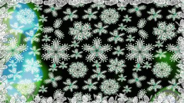 Raster deseni. Bahar çiçekleri dallı desen, siyah renkler çiçekli siluet..