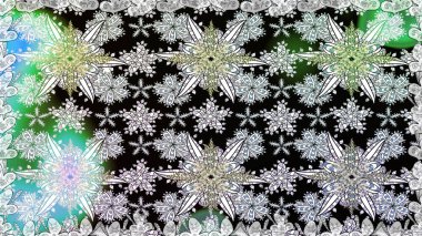 Siyah renkte etnik çiçeklerle kusursuz bir desen. Raster Çiçek İllüstrasyon Şirin Tekstil.