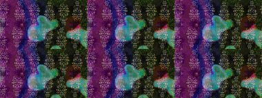 Çiçek ve yapraklı çiçek deseni. Küçük çiçekli şirin bir desen. Raster illüstrasyonu.