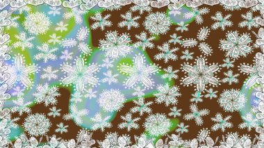 Düz Çiçek Elementleri Tasarımı. Renkli Bahar Temalı Kusursuz Arkaplan. Raster..