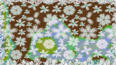 Güzel kumaş deseni. Raster illüstrasyonu. Hoş bir çiçek geçmişi var. Küçük bir çiçekte kusursuz desen.