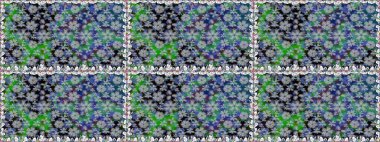 Renklere karalamalar çizen kusursuz çiçek deseni. Raster illüstrasyonu.