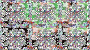 Raster dikişsiz çiçek deseni. Tarafsız renklerde vadinin çiçekleri.