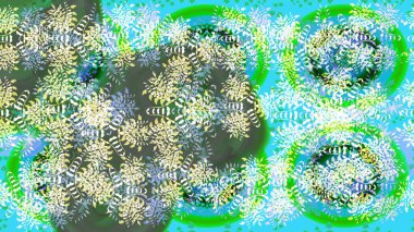 Renkli Bahar Teması eskiz kalıbı. Çiçekli çizim şekli. Düz Çiçek Elementleri Tasarımı. Yeşil renkte çiçekler.