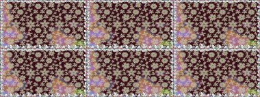 Kahverengi renklere karalamalar çizen kusursuz çiçek deseni. Raster illüstrasyonu.