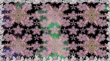 Sevimli, pürüzsüz desenli, küçük çiçekli, klasik tarzda. Moda arka planında parlak buketler. Kumaş, duvar kağıdı ve kağıt üzerine baskı yapmak için gelişen arka plan. Raster illüstrasyonu.