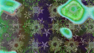 Çiçekli çizim şekli. Yeşil renkli çiçekler. Renkli Bahar Teması eskiz kalıbı. Düz Çiçek Elementleri Tasarımı.