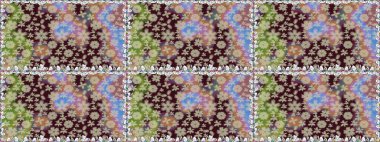 Kahverengi renkli çiçekler. Raster illüstrasyonu. Kusursuz çiçek deseni duvar kağıdı için kullanılabilir.