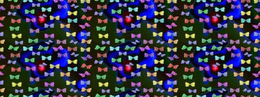 Kelebekli çizim şekli. Çizim, karalama, karalama. Raster illüstrasyonu. Erkekler, kızlar, elbiseler, duvar kağıtları için soyut çizim kalıbı. Sonsuz.