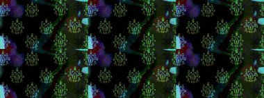 Çiçekli karalama şeklinde Raster çiçek deseni. Siyah renkli çiçekler. Nazik, sevimli çiçek arkaplanı..