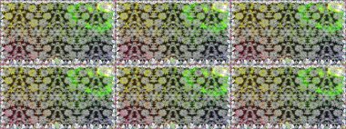 Raster illüstrasyonu. Renkli Bahar Temalı Kusursuz Arkaplan. Şirin çiçek elementleri. Kusursuz desenli, modaya uygun kumaş deseni. Düz Çiçek Elementleri Tasarımı.