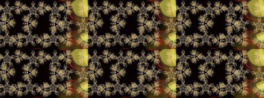 İşlemeli çiçekli, dikişsiz desen. Parmak izi, kumaş, duvar kâğıdı, tekstil için raster dokusu. Renkli grunge, koyu renkli çiçeklerle soyut arkaplanı zenginleştirir.