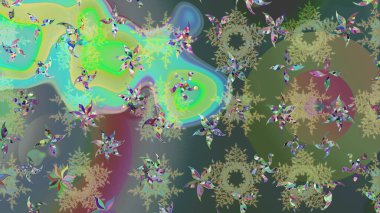 Çiçekler suluboya eskiz deseni. Raster Stili kumaş deseni.