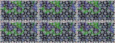 Raster illüstrasyonu. Gri renkli, zarif çiçek buketli suluboya. Renkli Bahar Temalı Kusursuz Arkaplan. Düz Çiçek Elementleri Tasarımı.