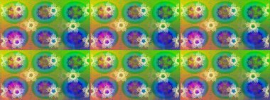 Meteoroloji buz koleksiyonu. Raster tasarımı. Kar tanesi raster arka planı. Xmas Frost kar taneleri izole edilmiş siluet sembolü. Kış yeşili, mavi ve sarı Noel Karlar düz kristal element.