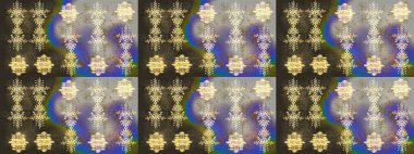 Kar tanelerinin soyut arkaplanı olan şirin bir Noel arkaplanı. Raster illüstrasyonu. Noel ve yeni yıl moda baskıları için tatil tasarımı. Renkler. Gri, kahverengi ve nötr kar taneleri.