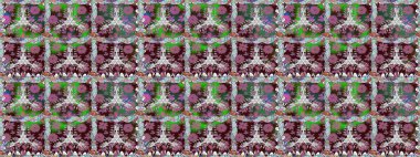 Zentangle soyut çiçekleri. Karalama çiçeği. Raster illüstrasyonu. Güzel kumaş deseni. Renkli Bahar Temalı Kusursuz Arkaplan. Düz Çiçek Elementleri Tasarımı.