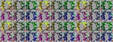 El çizimi çiçekli, soyut, pürüzsüz desen. Raster illüstrasyonu. Tarafsız renklerde çiçekler.