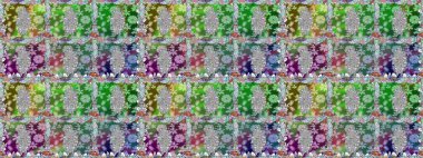 Küçük çiçekte güzel bir desen. Motley illüstrasyonu. Çiçekli bahar çiçekleri. Moda baskıları için zarif bir şablon. Küçük renkli çiçekler..