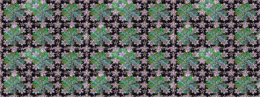 Küçük siyah çiçeklerle oldukça eski bir besin torbası deseni. Tekstil, kumaş, kapaklar, duvar kağıtları, baskı, naylon, yapıştırma, örgü, dekupaj için çiçeksiz arkaplan.