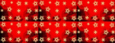 Kırmızı renkte çiçekler. Raster illüstrasyonu. Çiçek süslemeli çizim deseni.