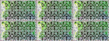 Elle boyanmış suluboya, dikişsiz çiçekler ve bitkiler. Gri renkli çiçekler.