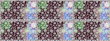 El çizimi çiçekli, soyut, pürüzsüz desen. Raster illüstrasyonu. Gri renkli çiçekler.