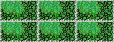 Raster dikişsiz çiçek deseni. Vadinin yeşil renkli çiçekleri.