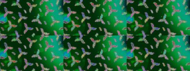 Güzel kar tanesi. Yuvarlak raster kar tanesi. Raster illüstrasyonu. Renkli arka planda izole tatlı kar taneleri. Soyut kış mavisi, yeşil ve nötr süs.