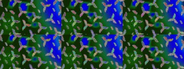 Renkli elementlerle Raster ilginç desen.