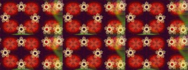 Kahverengi renkli çiçekler. Raster düz çiçek çizim deseni. Tasarım hediye paketi, tebrik kartları, posterler ve afiş tasarımı.