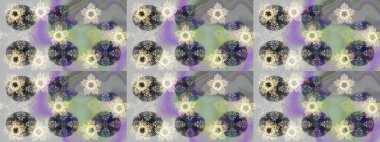 Güzel bir kış süsü. Kar taneleri koleksiyonu. Raster grisi, nötr ve mor kar tanelerinden izole edilmiş. Raster illüstrasyonu.