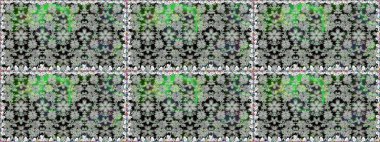 Şirin çiçek elementleri. Gri renkli çiçekler. Raster illüstrasyonu. Kusursuz..